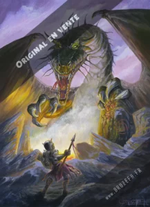 "Dragon Slayer" - Peinture acrylique de Bruzefh