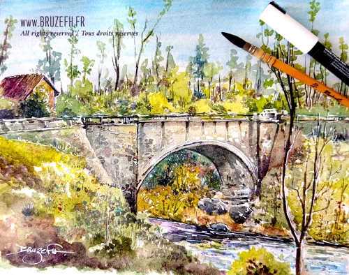 Peinture aquarelle de Bruzefh